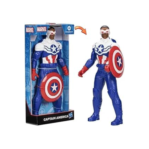 Marvel, Boneco Capitão América Mighty Hero Series, Azul