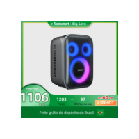 [do Brasil] caixa de som Tronsmart Halo 200 caixa de som bluetooth Saída de alto-falante 120 W com sistema de som de 3 vias, 120 W, microfone integrado/com fio, entrada de guitarra, controle de APP