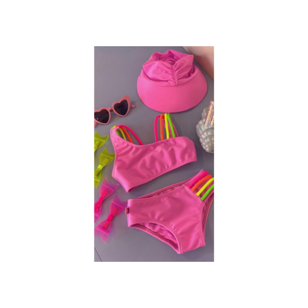 biquíni infantil meninas 2 ao 16 Juvenil forrado piscina praia natação bikini feminino infantil UV50