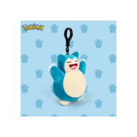 Genuíno animal pokemon série pikachu snorlax kawaii brinquedos de pelúcia bonito pingente chaveiro presentes festa aniversário para criança menino