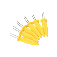 Mimo Style Espeto para Milho - Silicone com Ponta em Aço Inoxidável - Resistente e Durável