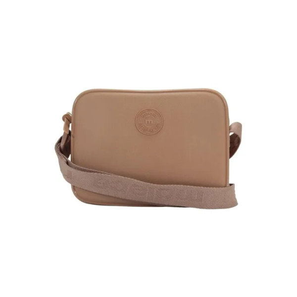 Bolsa Feminina Moleca Transversal Quadrada Lateral 50007 Cor Nude 658 Cor da correia de ombro Nude Desenho do tecido Liso