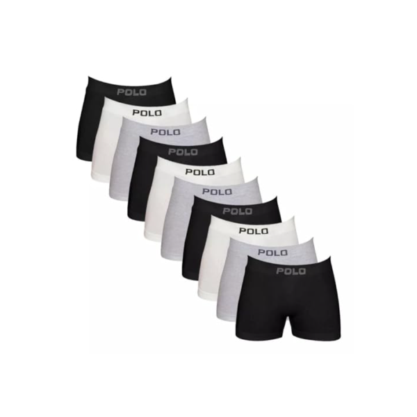 POLO STAR, Kit 10 Cueca Boxer Polo 100% Algodão Box Masculina Tamanho:GG;Cor:Sortida
