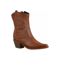 Bota Feminina Texana Bico Fino Cano Curto Confortavel Moda