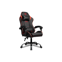 Cadeira Gamer TGT Heron TC | Espuma Moldada | Almofadas para Lombar e Pescoço | Suporta até 120kg | Ajuste de Inclinação | Braço Fixo | Preto e Vermelho | TGT-HRTC-BR02