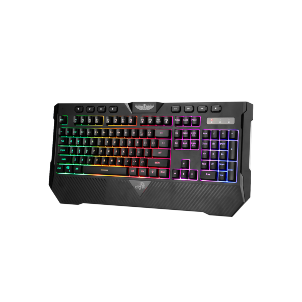 Teclado em Membrana Gamer Desert Eagle, 115 Teclas ABNT2, Anti-Ghosting, USB, Preto, TGDE, ELG