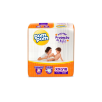 Fralda Pom Pom Protek Proteção de Mãe Jumbo XXG 18 Unidades