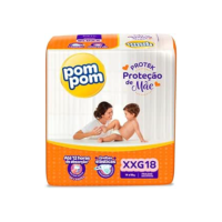 Fralda Pom Pom Protek Proteção de Mãe Jumbo XXG 18 Unidades