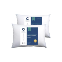 Kit 2 Travesseiro Luxo Antialérgico Regulável Macio Lavável