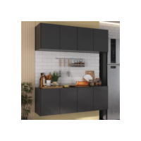 Kit Armário de Cozinha Aéreo e Balcão 4 Portas Multimóveis MP2161