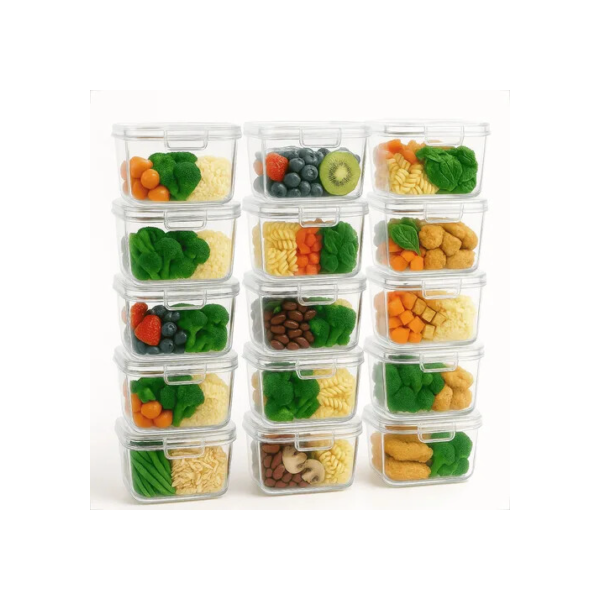 10 Potes Cristal 750ml Para Organizar Alimentos Marmitas Fit