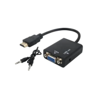 Cabo Conversor Adaptador Hdmi Para Vga Com Saída P2 Áudio e Vídeo PREMIUM Appari