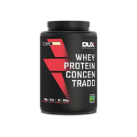 Whey Protein Concentrado Morango 900g - 20g de Proteínas por Porção - Suplementos Naturais, Suplementação Treino Academia, Ganho Muscular Hipertrofia - DUX HUMAN HEALTH