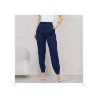 Calça Alfaiataria Feminina Cenoura Casual Basic Skinny Bolso