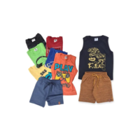 Kit 5 Conjunto Regata Premium Sortido Infantil Menino Verão