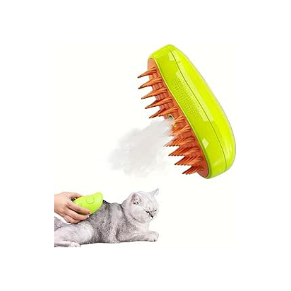 Escova Para Gatos A Vapor 3 Em 1 Pente Stea-Autolimpante Escova Vaporizador Pente de Remoção de Pelos Cães E Gatos (1 unidade)