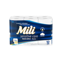 Mili Papel Higiênico Folha Dupla Neutro 12 Rolos