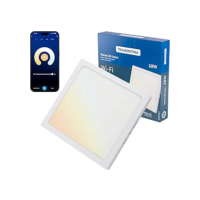 Tramontina Plafon Smart​ LED Quadrado de Sobrepor 18W Inteligente Wi-Fi + Bluetooth​ e função de geolocalização - Compatível com Alexa e Google Assistente