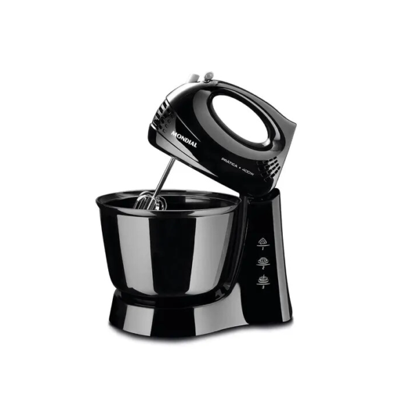 Batedeira Prática Mondial Preto 400W B-44-B