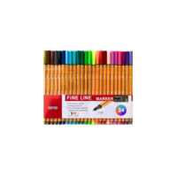 Kit Canetas Fineliner Coloridas Ponta Fina 0.4mm para Desenho e Escrita com Tintas Vibrantes, Secagem Rápida, Ergonômicas, Linha Premium (24)