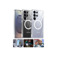 Capa Clear Magnética com Magsafe para Samsung S25 (Transparente, Samsung S25 Ultra)