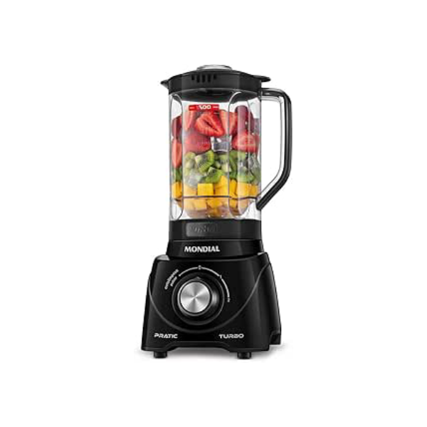 Liquidificador Pratic Turbo, Mondial, Preto, 550W, 110V - L-98-B