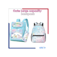 Mochila fofa de grande capacidade, mochila de nylon com estampa de personagem de anime, mochila escolar primária 