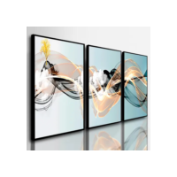 Quadros Decorativos Sala Abstrato Linha Gold Luxo Promoção