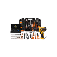 Kit Jogo De Ferramentas 169 Peças Com Maleta The Black Tools TBT169-PE1100 Preto E Furadeira Parafusadeira Elétrica 3/8 300w 220v Oz