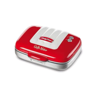 Ariete 1973, Maquina de Waffle Retrô Vermelha - Party Time, 700 W, Placas Antiaderentes - 127V