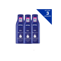 KIT NIVEA Loção Hidratante Milk Hidratação Profunda 200ml - 3 Unidades