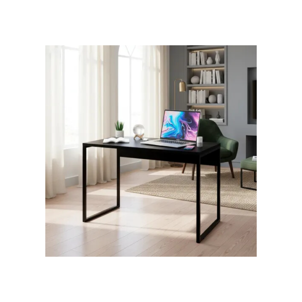 Mesa Escrivaninha Industrial Cabe Em Qualquer Lugar Preto 90 Cm Apartamento Escritório Preto Bee Concept Home
