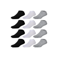 Kit 12 Pares Meia Soquete Cano Curto Preto 38 Ao 44 Premium