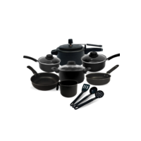 Jogo de Panela Teflon Antiaderente  Premium Tampa Vidro Panela de Pressão 2.5L Pequena