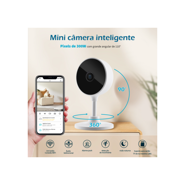 tuya，camera de vigilância para casa，camera seguranca wifi，cameras vigilância wifi，monitor，baba eletronica，visão noturna，webcam