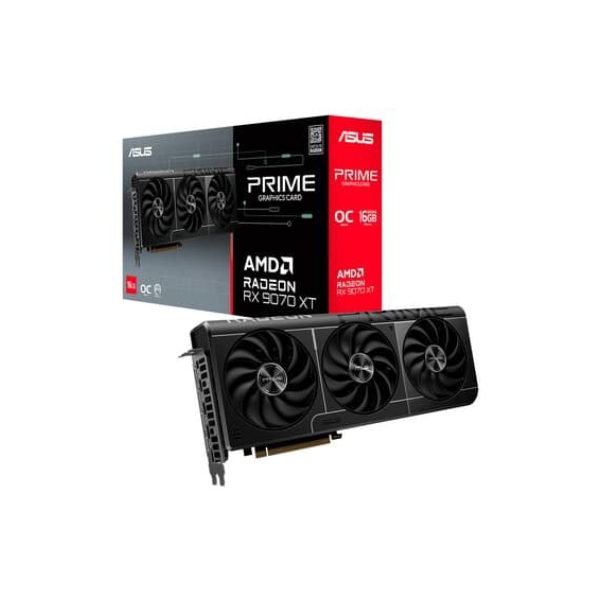 Placa de Vídeo ASUS PRIME RX 9070 XT O16G AMD Radeon, 16GB, GDDR6, Axial-tech, OpenGL 4.6  - 90YV0L71-M0NA00