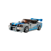 Bloco de Montar LEGO 319 Peças Speed Champions Nissan Skyline Gt-R R34 de 2 Fast 2 Furious