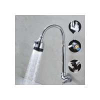 Inox Prata Torneira Com Chuveiro Com Rotação De 360° Cozinha Luxo Parede Promoção