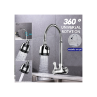 Inox Prata Torneira Com Chuveiro Com Rotação De 360° Cozinha Luxo Parede Promoção