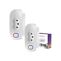 Kit 2 Tomadas Inteligente Smart Automação Wifi Google Home Alexa 20A