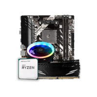Kit Upgrade Gamer AMD Ryzen 5 5500 + Placa-Mãe B450M + Memória RAM 16GB DDR4 + Cooler