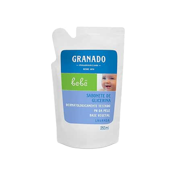 Refil Sabonete Glicerina Bebê Lavanda, Granado, Lilás, 250Ml