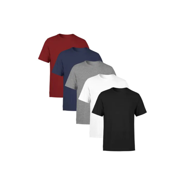 Kit 5 Camisetas Masculinas Lisas Premium 100% Algodão Ssb