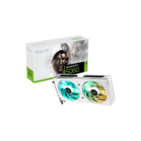 Placa de Vídeo Galax GeForce RTX 5060 EX White, 1 Click OC, 8GB, GDDR7, DLSS, G-Sync - 56NSN8MDDBBS