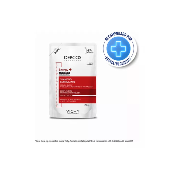 Refil Shampoo Dercos Energy+ 200g Vichy