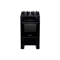 Fogão Mônaco 4 Bocas Preto Top Glass Com Mesa De Vidro Atlas - Preto