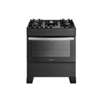 Fogão de Pé Atlas Atenas Glass 5 Queimadores A Gás com Mesa de Vidro Preto 110V/220V