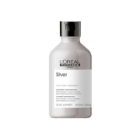 L'Oreal Professionnel Shampoo Silver, Neutraliza Tons Amarelos Indesejados, Com Pigmentos Roxo, Para Cabelos Brancos e Grisalhos, Promove Brilho & Maciez, 300ml