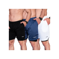 Kit 3 Shorts De Compressão 2 Em 1 Masculino Treino Acaedemia