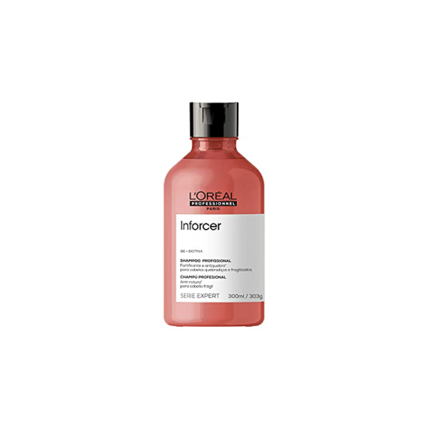 L'Oréal Professionnel Shampoo Antiquebra Inforcer, Protege, Previne Quebras e Adiciona Suavidade, Para cabelos fracos, frágeis e danificados, Com Biotina, 300ml